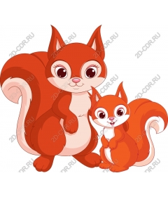  Adorable mom and baby squirrels