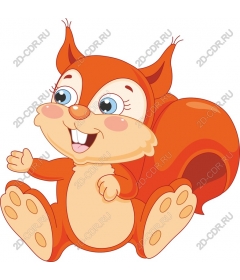 Playful cartoon squirrel