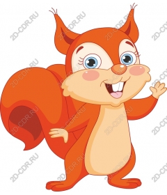  Cute cartoon squirrel