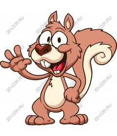 Playful cartoon squirrel