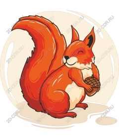  Adorable squirrel with acorn