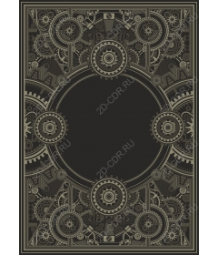 The border is in the style of steampunk