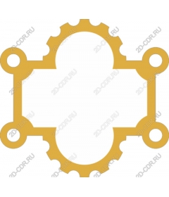 Frame inspired by the gears