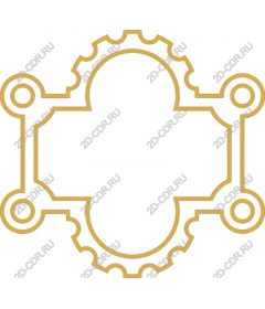 Frame in the shape of a gear