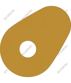 Minimalist Golden shape with white circle