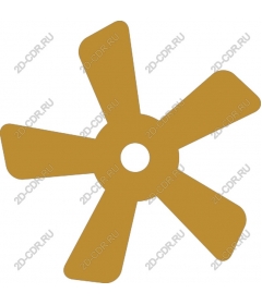 Stylized five-blade propeller