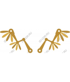 Gold floral wings