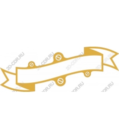  Elegant banner with gold ribbon