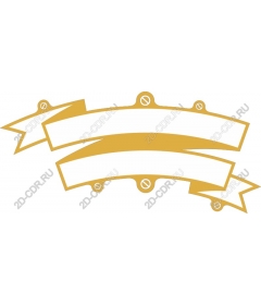  Elegant banner with gold ribbon