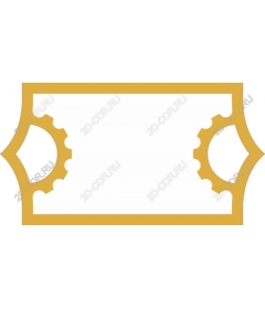 Golden vintage frame for tickets