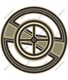Modern round emblem