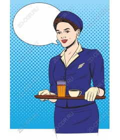 Vintage stewardess