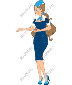  Elegant flight attendant