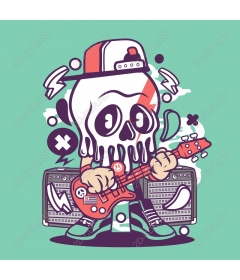 Rock-n-roll skull