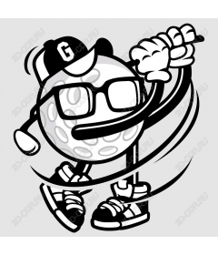 Playful character the Golf ball