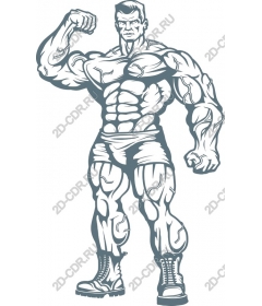 Dynamic muscular man