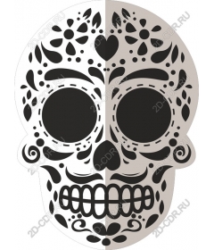  Декоративный череп Dia de los Muertos
