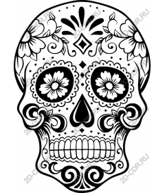 Day of the dead Floral skull