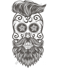 Icon of a bearded skull