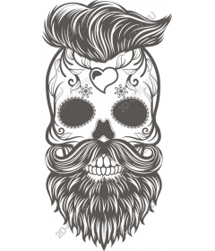 Stylish floral skull