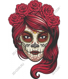 Day of the dead Girl skull