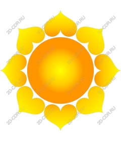  The sun in the shape of a heart