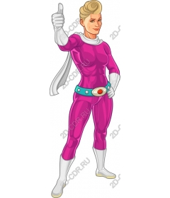 Bright pink superhero