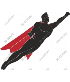 Dynamic superhero in flight