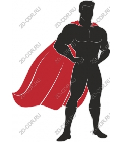  Superhero in a red cloak