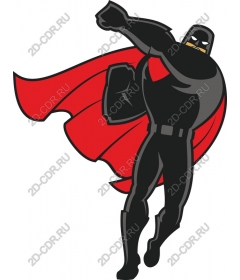 Dynamic superhero - black and red