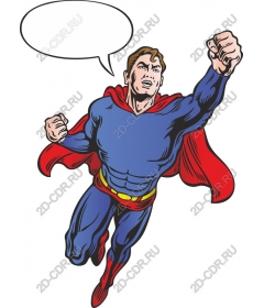  Bright superhero - hero in action