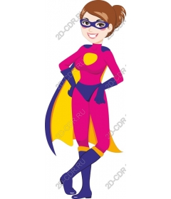  Bright female superhero