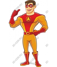  A superhero is a Dynamic character with a raised thumb