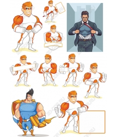 Set of superheroes - a Dynamic set of cliparts