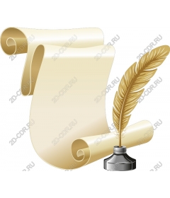  Classic scroll of parchment with a quill pen