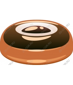  Donut with chocolate icing