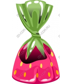  A packet of strawberry candy