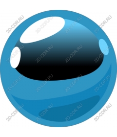  Blue glossy sphere