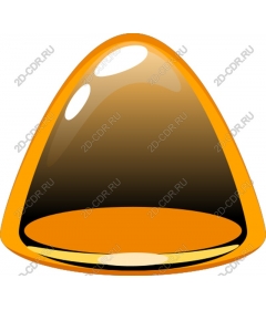 Glossy orange dome