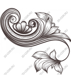 The intricate floral pattern