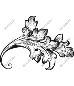  Elegant decorative leaf stroke