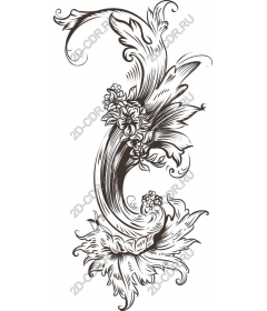  Elegant floral scroll