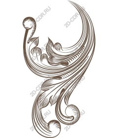  Elegant floral ornament