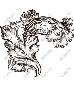  Elegant vintage leaf ornament