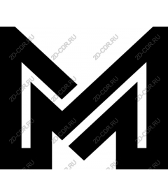 Жирный геометрический логотип M
