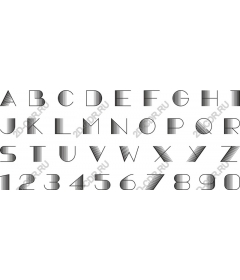  Elegant set of linear letters and numbers