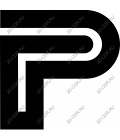  Black and white letter P