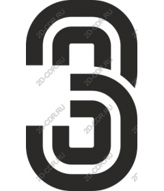  Современный жирный номер 6