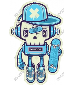  Skateboarding skeleton unusual shape