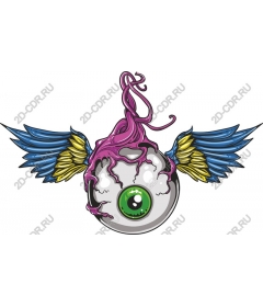 Dynamic eyeball with wings